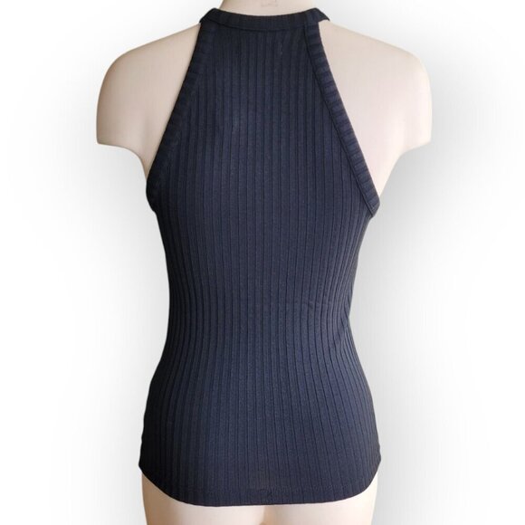 Madewell sleeveless black ribbed crewneck tank XS NWT - Picture 11 of 16